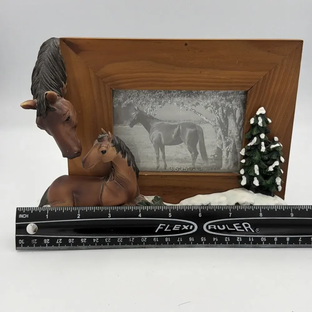 Popular 3.5x 5 3-D Christmas Horse Resin Photo Frame Western Cowboy Tabletop